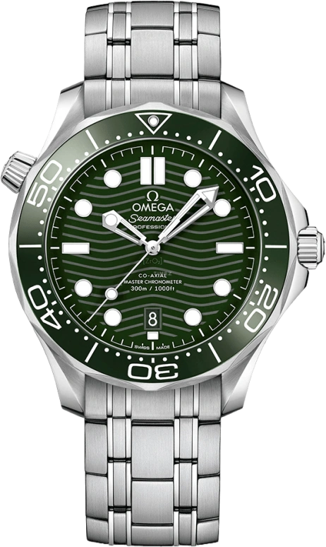 Omega,Seamaster Diver 300M 42mm,42mm,Ceramic,Stainless Steel,Green,Automatic,Day,Co-Axial Escapement,210,210.30.42.20.10.001