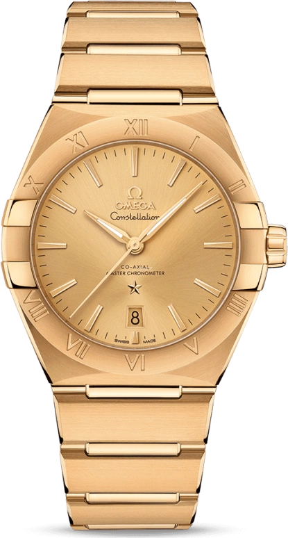Omega,Constellation 39mm,39mm,Yellow Gold,Champagne,Automatic,Date,Co-Axial Escapement,131,131.50.39.20.08.001