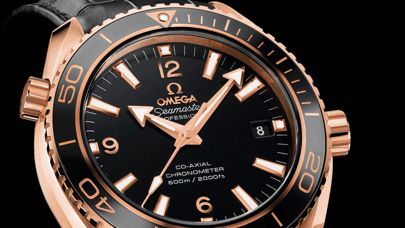 Omega,Seamaster Planet Ocean 37.50mm,37.50mm,Red Gold,Black,Automatic,Date,Co-Axial Escapement,232,232.63.38.20.01.001