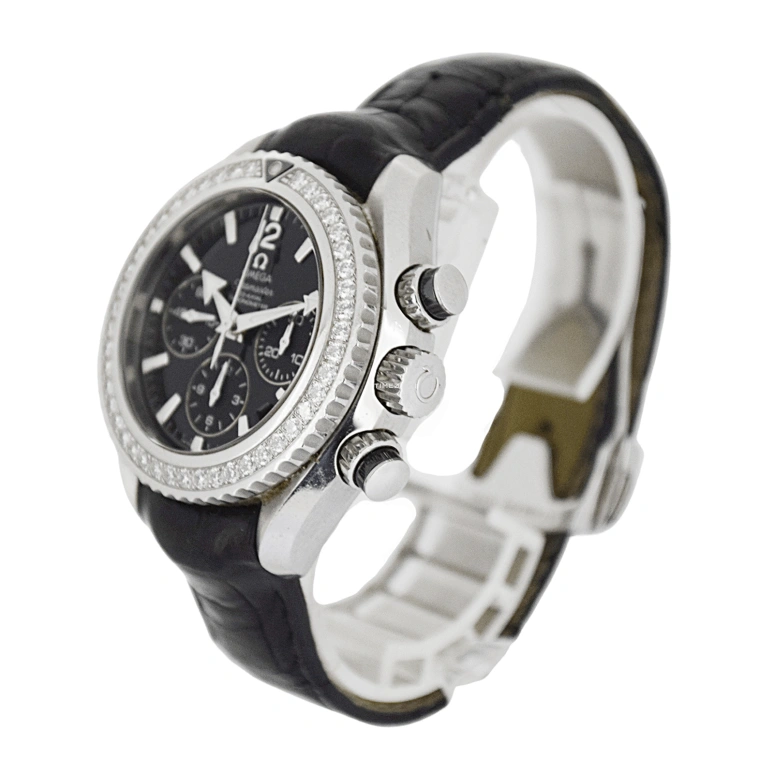 Omega,Seamaster Planet Ocean 37.50mm,37.50mm,Stainless Steel,Black,Automatic,Chronograph,Day,222,222.18.38.50.01.001