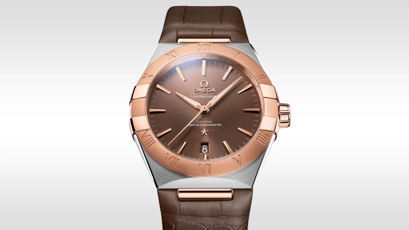 Omega,Constellation 39mm,39mm,Sedna Gold,Stainless Steel,Brown,Automatic,Date,Co-Axial Escapement,131,131.23.39.20.13.001