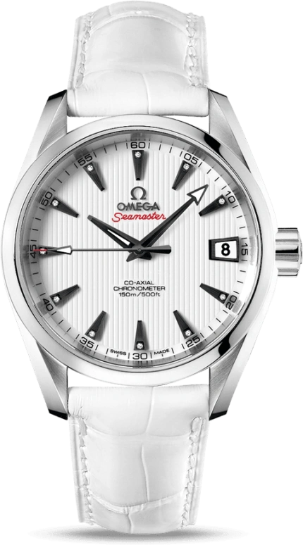 Omega,Aqua Terra 38.50mm,38.50mm,Stainless Steel,White,Automatic,Date,Co-Axial Escapement,231,231.13.39.21.54.001