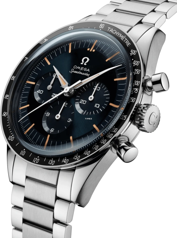 Omega,Speedmaster 39.70mm,39.70mm,Stainless Steel,Dark Blue,Grey,Handwound,Chronograph,Anti-magnetic,310,310.30.40.50.06.001