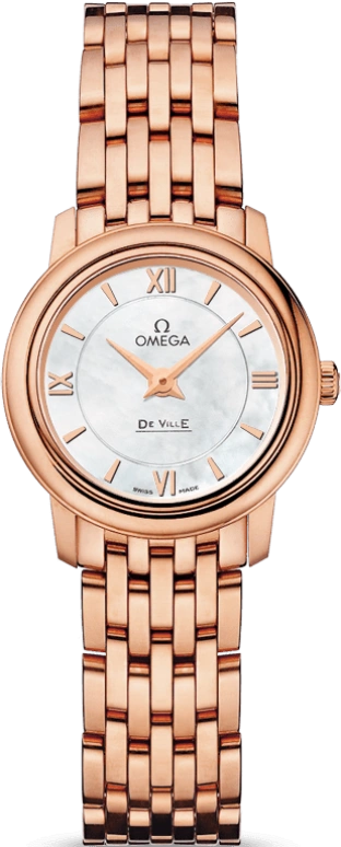 Omega,De Ville 24.40mm,24.40mm,Red Gold,White,Quartz,30000hours,In-house Caliber,424,424.50.24.60.05.002