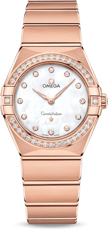 Omega,Constellation 28mm,28mm,Sedna Gold,White,Quartz,In-house Caliber,Sapphire,131,131.55.28.60.55.001
