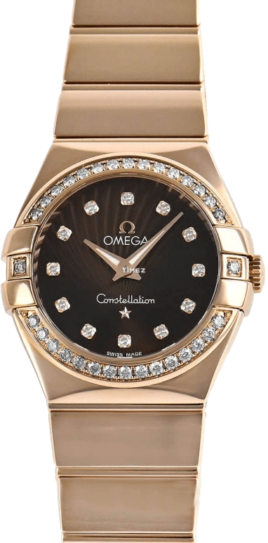 Omega,Constellation 27mm,27mm,Red Gold,Brown,Quartz,30000hours,In-house Caliber,123,123.55.27.60.63.002