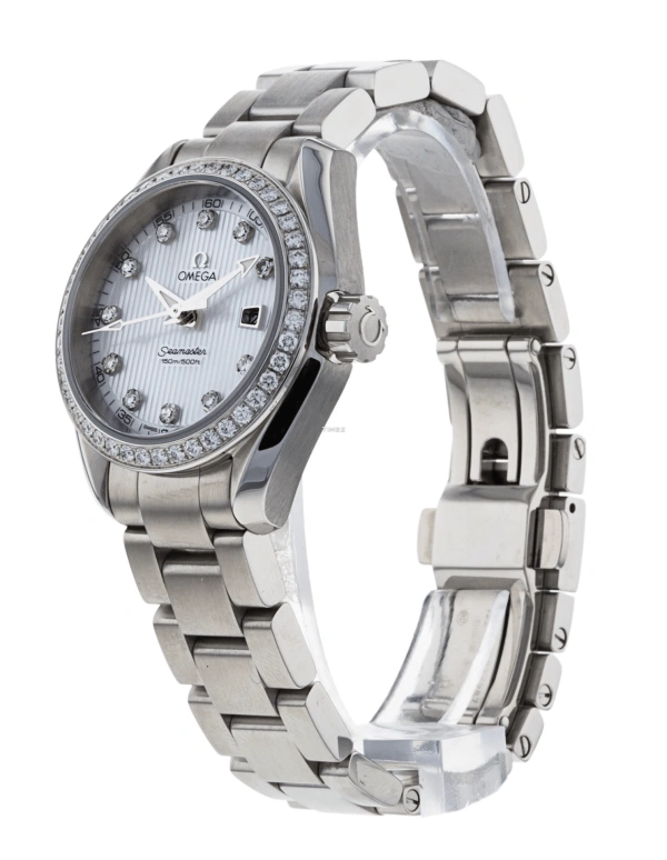 Omega,Aqua Terra 30mm,30mm,Stainless Steel,White,Quartz,Day,26280hours,231,231.15.30.61.55.001