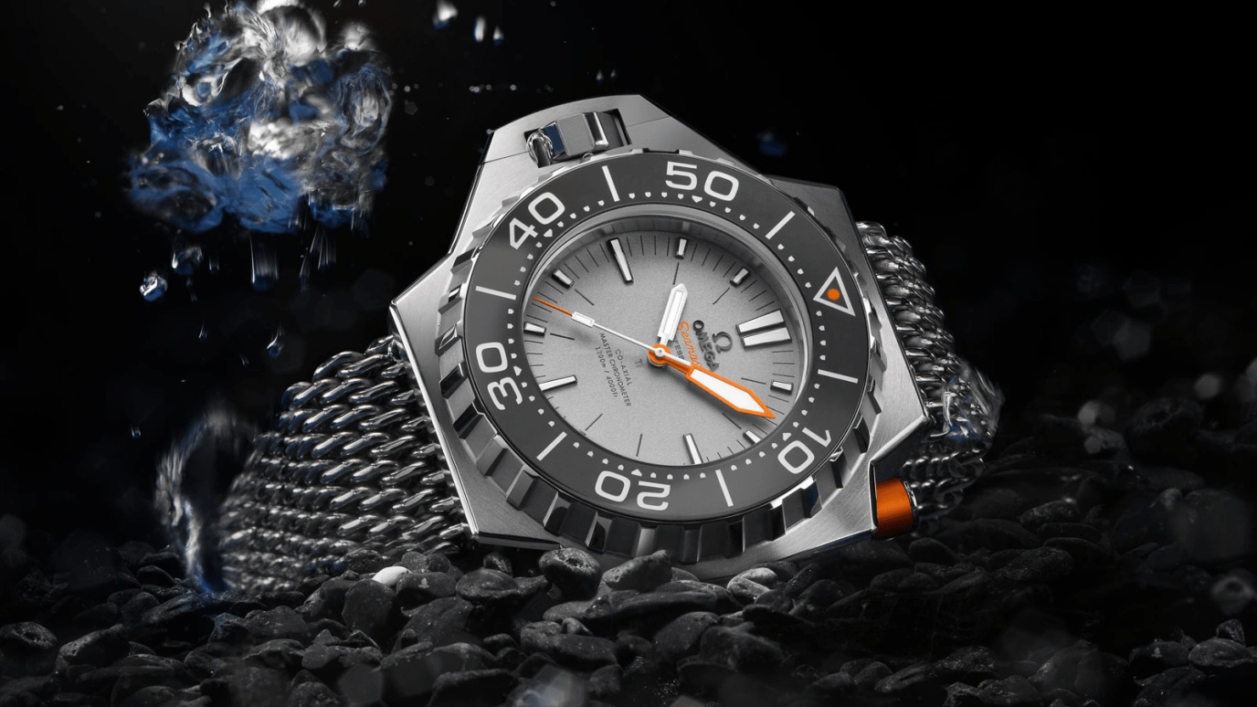 Omega,Seamaster PloProf 55mm,55mm,Titanium,Grey,Automatic,Co-Axial Escapement,60hours,227,227.90.55.21.99.001