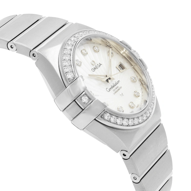 Omega,Constellation 31mm,31mm,White Gold,White,Automatic,Day,50hours,123,123.55.31.20.55.003