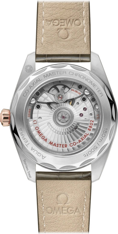 Omega,Aqua Terra 38mm,38mm,Sedna Gold,Stainless Steel,Green,Automatic,Date,Co-Axial Escapement,220,220.23.38.20.60.001