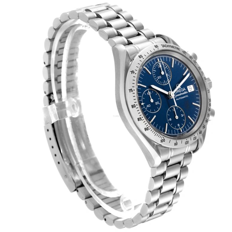 Omega,Speedmaster 39mm,39mm,Stainless Steel,Blue,Automatic,Chronograph,Day,3511,3511.80.00