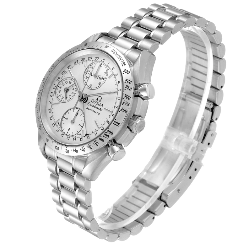 Omega,Speedmaster (Non-Moonwatch) 38mm,38mm,Stainless Steel,Silver,Automatic,Chronograph,Month,Date,Day,42hours,In-house Caliber,3521,3521.30.00