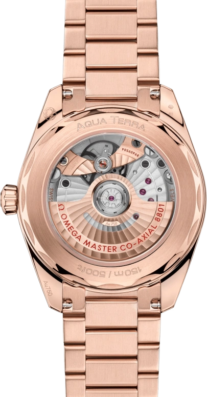 Omega,Aqua Terra 38mm,38mm,Sedna Gold,Rose Gold,Pink,Automatic,Day,Anti-magnetic,220,220.50.38.20.10.001