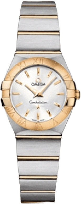 Omega,Constellation 24mm,24mm,Yellow Gold,Stainless Steel,Silver,Quartz,30000hours,In-house Caliber,123,123.20.24.60.02.002