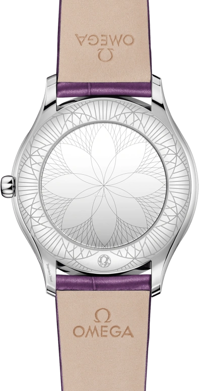 Omega,De Ville 36mm,36mm,Stainless Steel,Purple,Quartz,In-house Caliber,Sapphire,Glass,428,428.18.36.60.10.003
