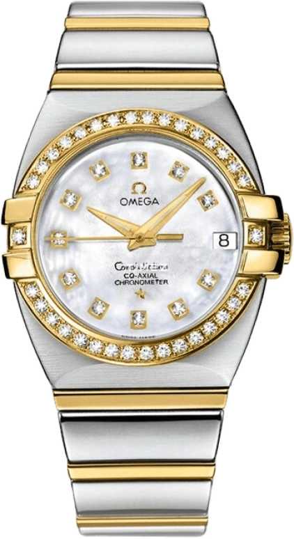Omega,Constellation 31mm,31mm,Stainless Steel,Yellow Gold,White,Automatic,Day,48hours,1399,1399.75.00