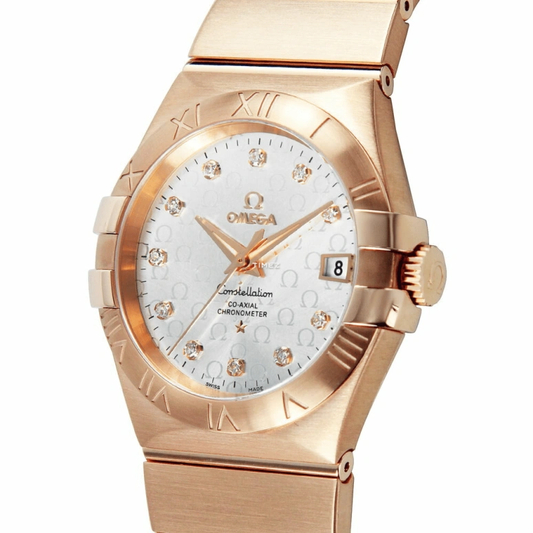 Omega,Constellation 35mm,35mm,Red Gold,Silver,Automatic,Day,48hours,123,123.50.35.20.52.003