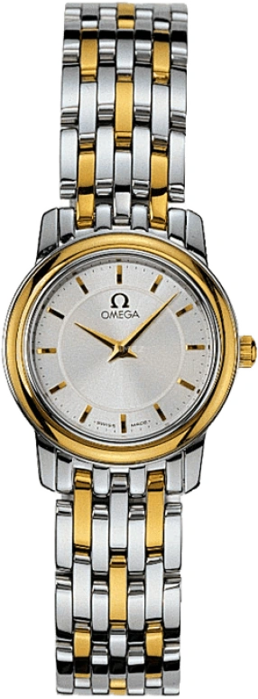 Omega,De Ville 22mm,22mm,Yellow Gold,Stainless Steel,Silver,Quartz,Day,30000hours,4370,4370.31.00