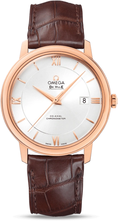 Omega,De Ville 39.50mm,39.50mm,Red Gold,Silver,Automatic,Date,Co-Axial Escapement,424,424.53.40.20.02.001