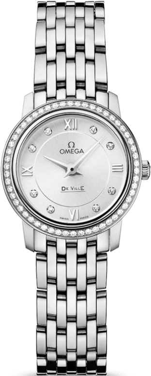 Omega,De Ville 24.40mm,24.40mm,Stainless Steel,Silver,Quartz,30000hours,In-house Caliber,424,424.15.24.60.52.001
