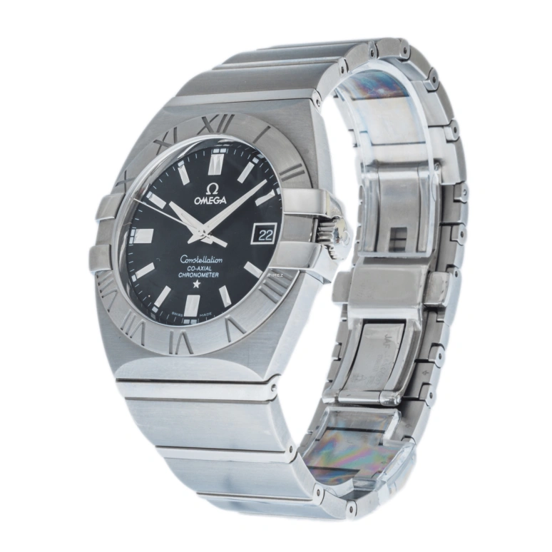 Omega,Constellation 38mm,38mm,Stainless Steel,Black,Automatic,Day,48hours,1503,1503.51.00