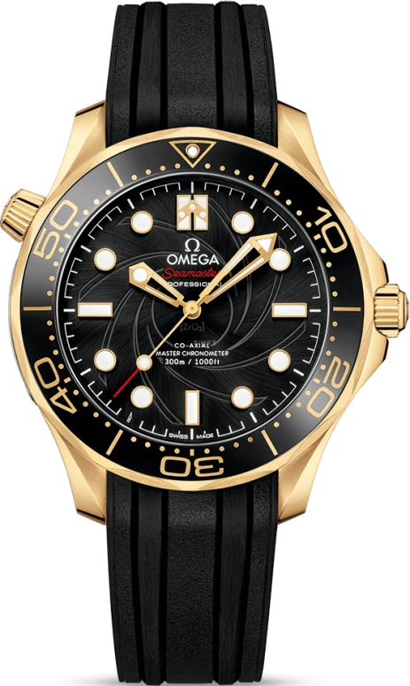 Omega,Seamaster Diver 300M 42mm,42mm,Yellow Gold,Black,Automatic,Co-Axial Escapement,55hours,210,210.62.42.20.01.001