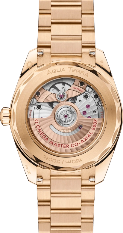 Omega,Aqua Terra 38mm,38mm,Moonshine Gold,Gold,Automatic,55hours,In-house Caliber,220,220.55.38.20.99.002