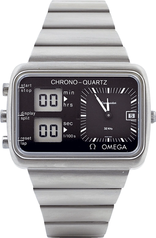 Omega,Miscellaneous 51.30mm,51.30mm,Stainless Steel,Black,Quartz,Chronograph,Date,196,196.00.52