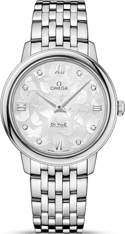 Omega,De Ville 32.70mm,32.70mm,Stainless Steel,Silver,Quartz,Day,Zodiac Indications,424,424.10.33.60.52.001