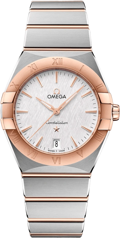 Omega,Constellation 36mm,36mm,Sedna Gold,Stainless Steel,Silver,Quartz,Day,30000hours,131,131.20.36.60.02.001
