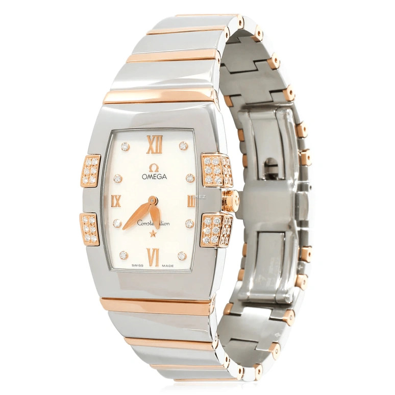 Omega,Constellation 32.60x25mm,32.60x25mm,Stainless Steel,Red Gold,White,Quartz,30000hours,In-house Caliber,1286,1286.75.00
