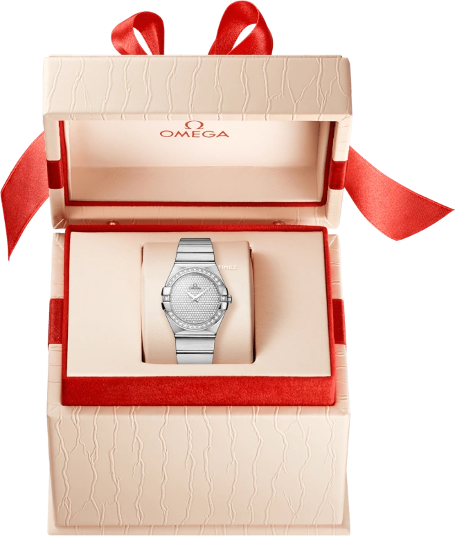 Omega,Constellation 27mm,27mm,White Gold,Silver,Quartz,30000hours,In-house Caliber,123,123.55.27.60.99.001