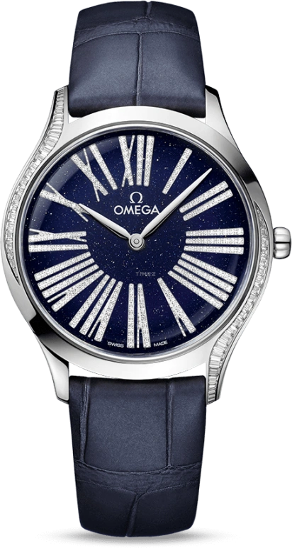 Omega,Trésor 36mm,36mm,White Gold,Blue,Quartz,Day,Zodiac Indications,428,428.58.36.60.53.001