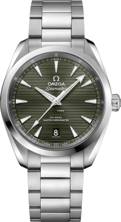Omega,Seamaster 38mm,38mm,Stainless Steel,Green,Automatic,Day,Anti-magnetic,220,220.10.38.20.10.003