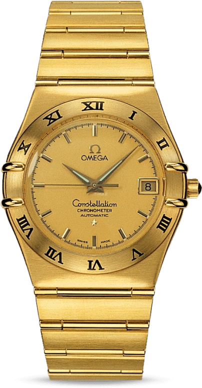 Omega,Constellation 35mm,35mm,Yellow Gold,Champagne,Automatic,Date,44hours,1102,1102.10.00
