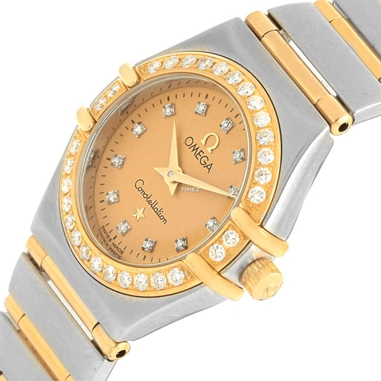 Omega,Constellation 22.50mm,22.50mm,Stainless Steel,Gold,Quartz,30000hours,In-house Caliber,1267,1267.15.00