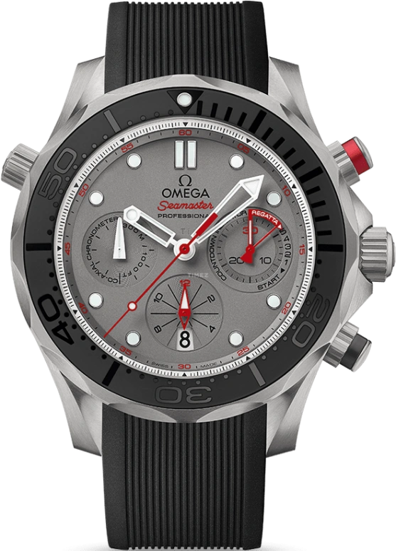 Omega,Seamaster Diver 300M 44mm,44mm,Titanium,Grey,Automatic,Chronograph,Date,Co-Axial Escapement,Column Wheel,52hours,In-house Caliber,212,212.92.44.50.99.001