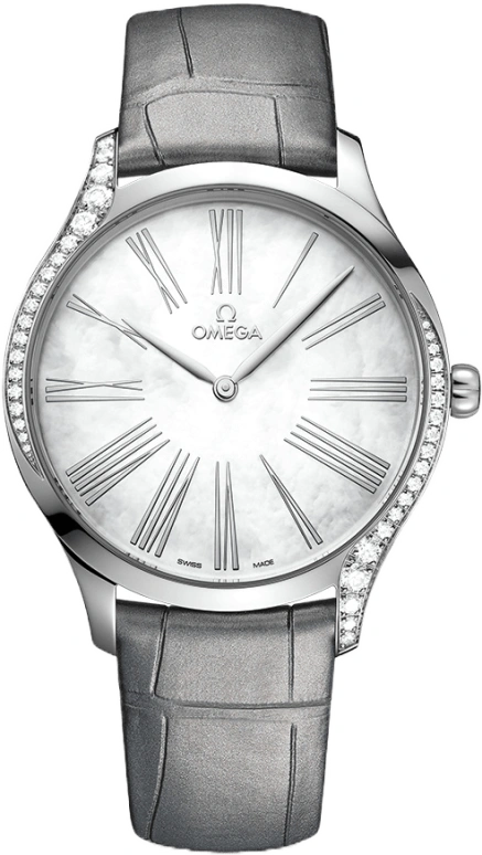 Omega,Trésor 39mm,39mm,Stainless Steel,White,Quartz,Day,Zodiac Indications,428,428.18.39.60.05.001