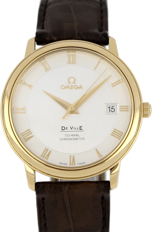 Omega,De Ville 36.50mm,36.50mm,Yellow Gold,Silver,Automatic,Day,48hours,4617,4617.31.02