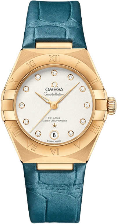 Omega,Constellation 29mm,29mm,Yellow Gold,Silver,Automatic,Date,Co-Axial Escapement,131,131.53.29.20.52.001