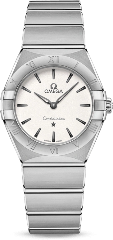 Omega,Constellation 28mm,28mm,Stainless Steel,Silver,Quartz,Day,Zodiac Indications,131,131.10.28.60.02.001