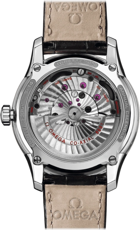 Omega,De Ville 41mm,41mm,Stainless Steel,Grey,Automatic,Annual Calendar,Month,Date,Co-Axial Escapement,60hours,In-house Caliber,431,431.33.41.22.06.001
