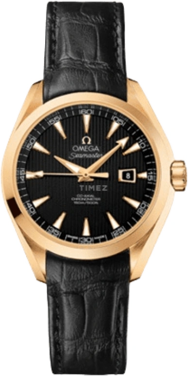 Omega,Aqua Terra 34mm,34mm,Yellow Gold,Black,Automatic,Date,Co-Axial Escapement,231,231.53.34.20.01.001
