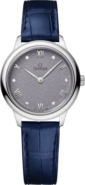 Omega,De Ville 27.50mm,27.50mm,Stainless Steel,Purple,Quartz,In-house Caliber,Sapphire,434,434.13.28.60.53.001