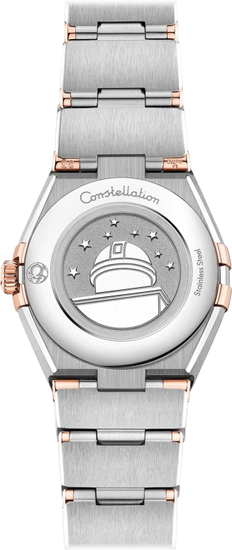 Omega,Constellation 25mm,25mm,Sedna Gold,Stainless Steel,Blue,Quartz,Day,Zodiac Indications,131,131.20.25.60.53.002
