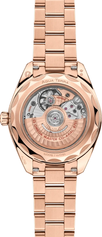 Omega,Aqua Terra 30mm,30mm,Sedna Gold,Rose Gold,Automatic,Day,Anti-magnetic,220,220.50.30.20.09.001