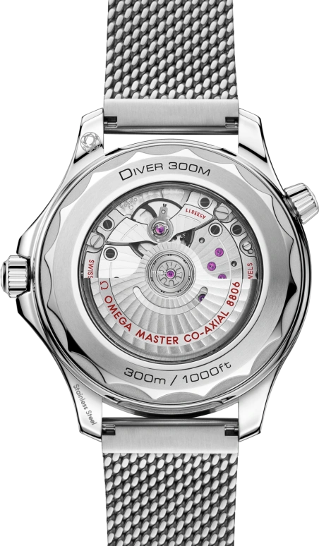 Omega,Seamaster 300 42mm,42mm,Stainless Steel,Aluminum Oxide,Black,Automatic,55hours,In-house Caliber,210,210.30.42.20.01.018