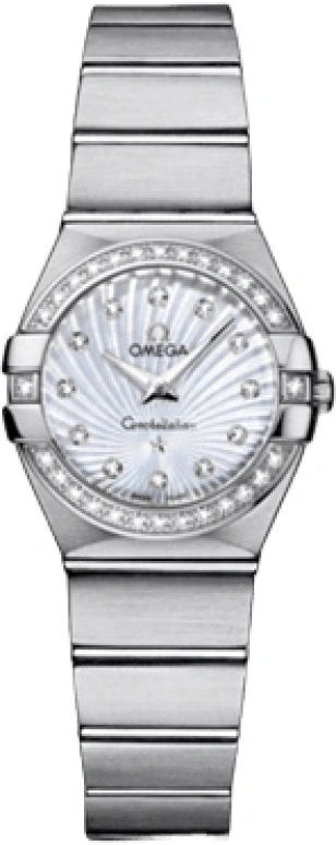 Omega,Constellation 24mm,24mm,Stainless Steel,White,Quartz,30000hours,In-house Caliber,123,123.15.24.60.55.002