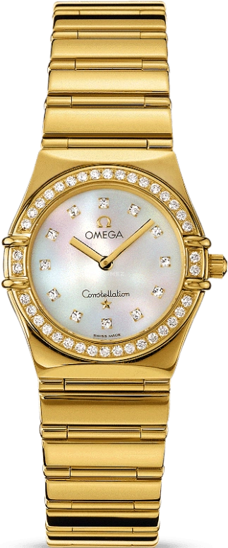 Omega,Constellation 25.50mm,25.50mm,Yellow Gold,White,Quartz,Day,30000hours,1154,1154.75.00