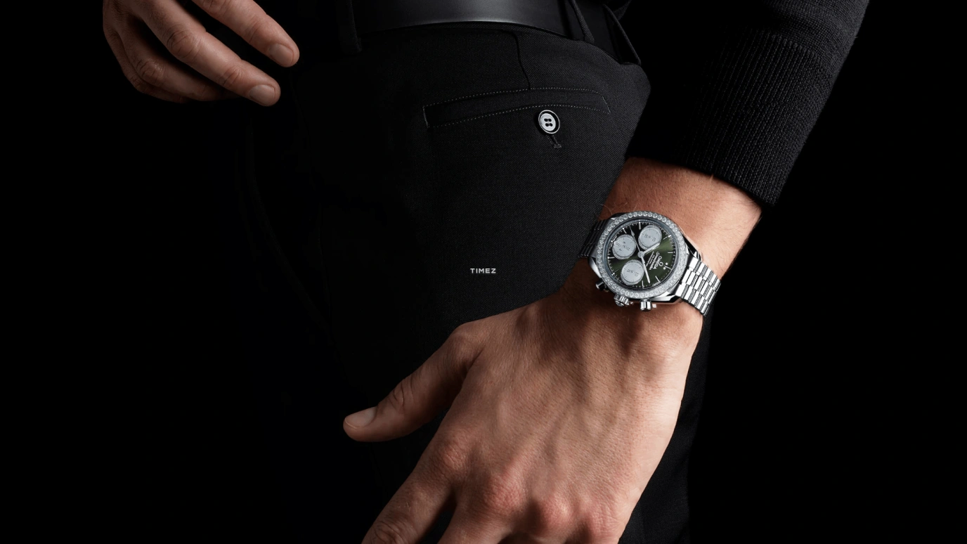 Omega,Speedmaster 38mm,38mm,Stainless Steel,Green,Automatic,Chronograph,Day,324,324.15.38.50.60.001